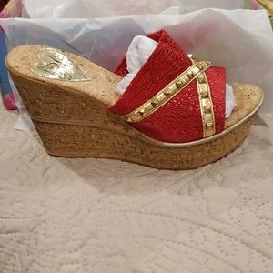 Red and Gold Wedges
